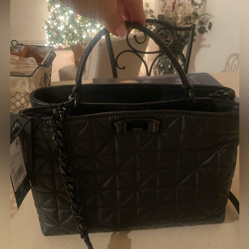 Rebecca Minkoff Black Quilted Crossbody Bag - Picture 2 of 10